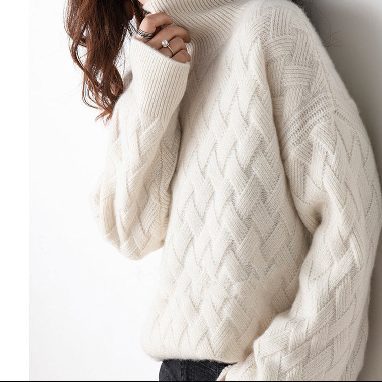 Pull Court Épais en Maille Décontracté