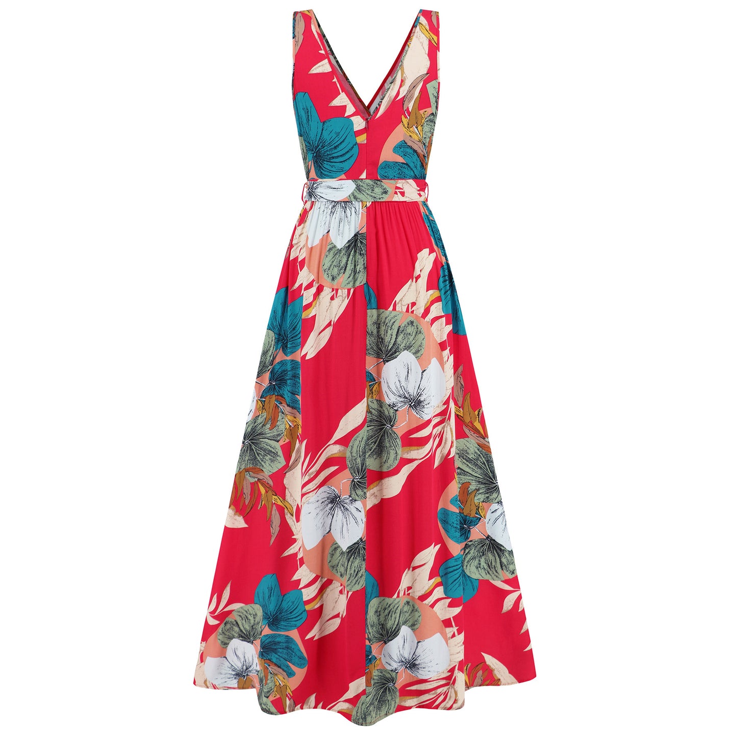 Robe Longue Fleurie Décolletée