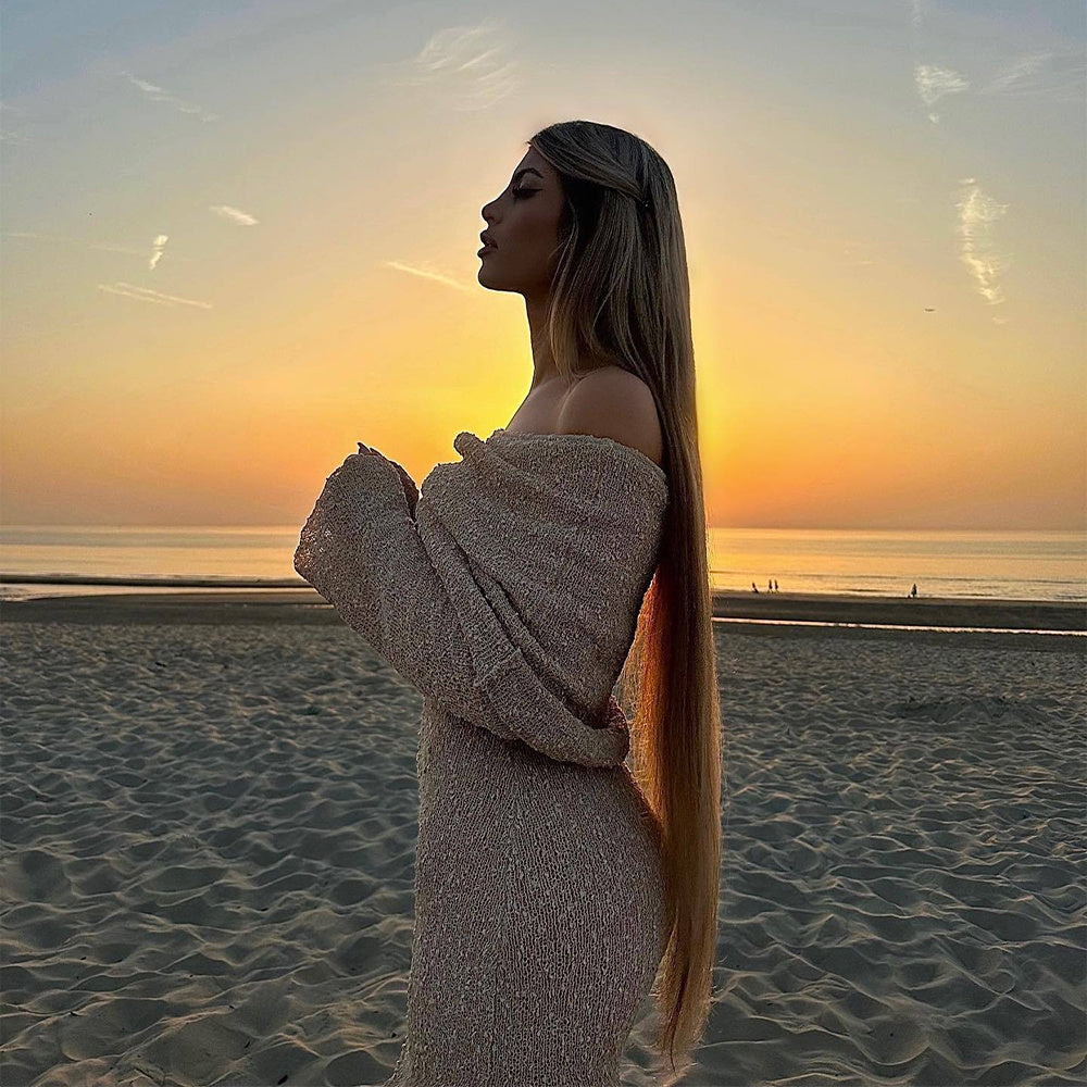 Robe Longue Tricotée