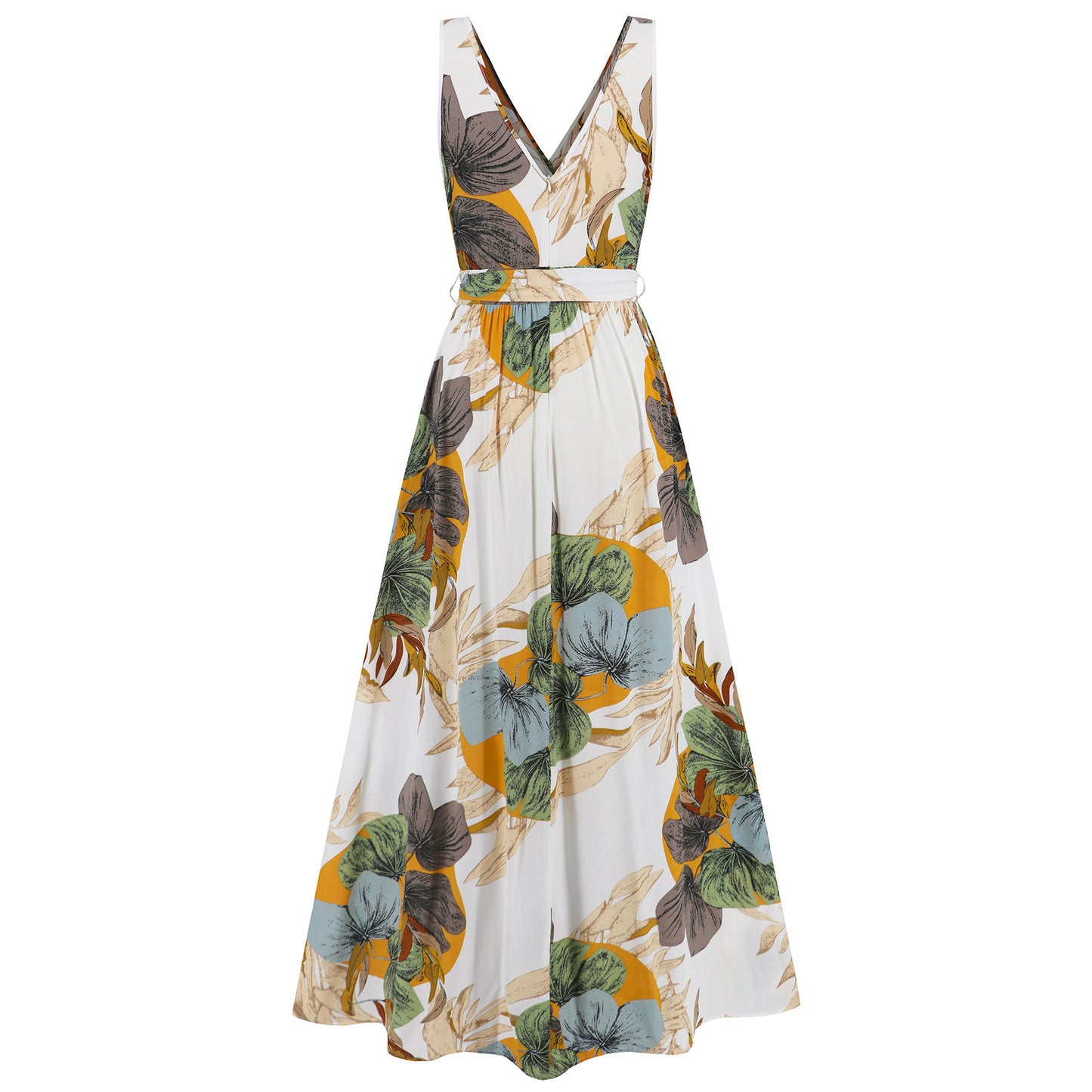 Robe Longue Fleurie Décolletée