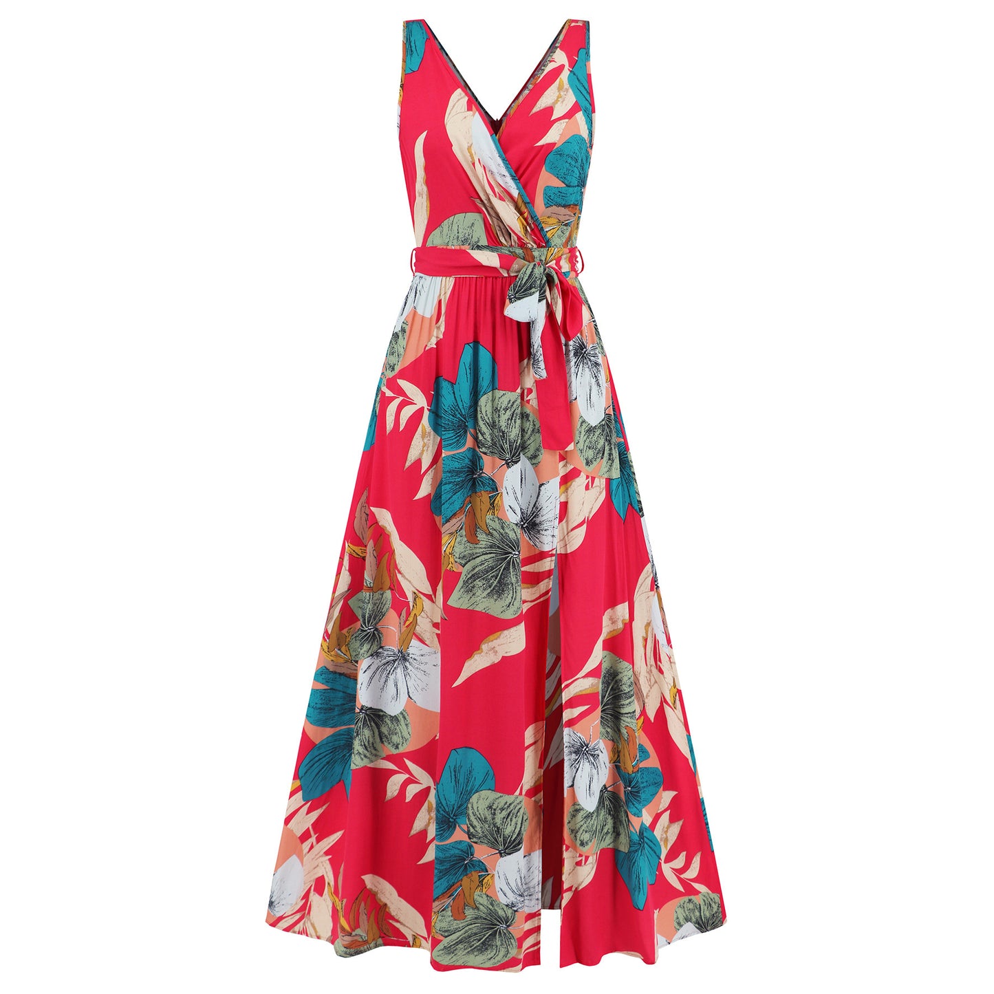 Robe Longue Fleurie Décolletée