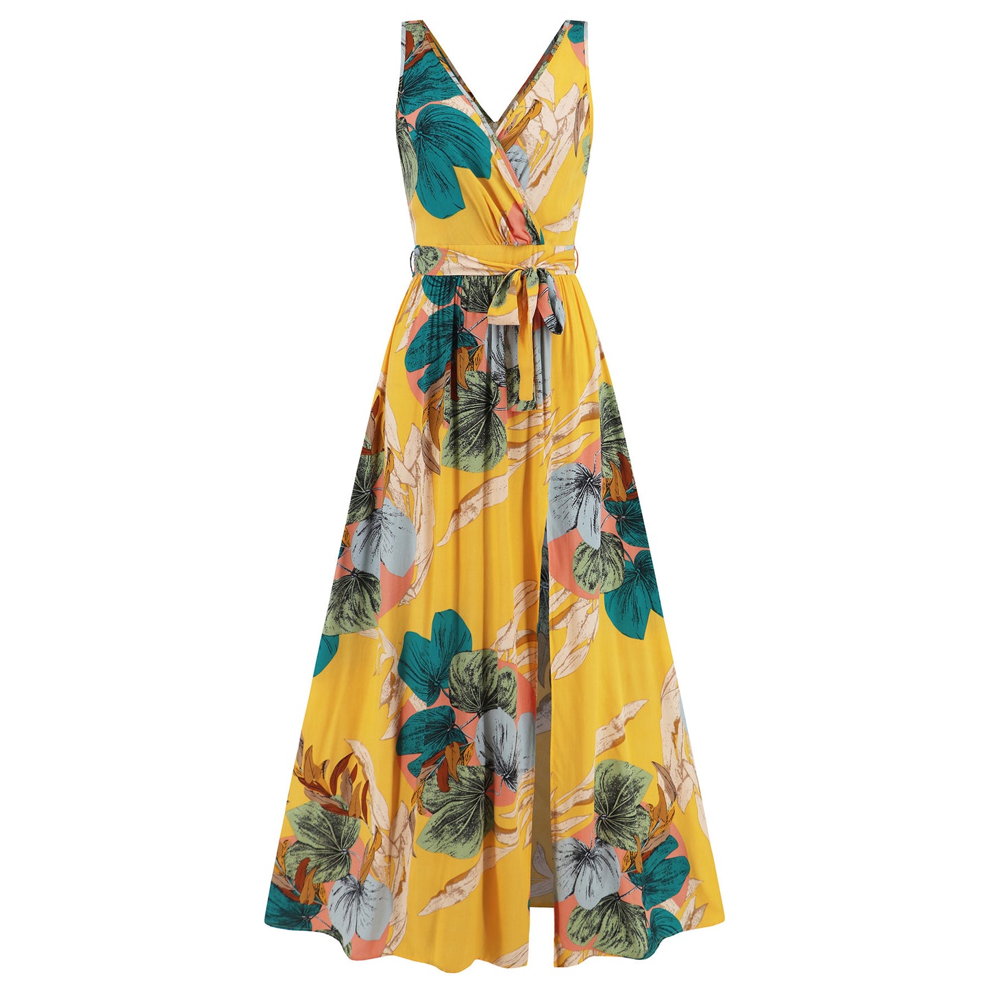 Robe Longue Fleurie Décolletée