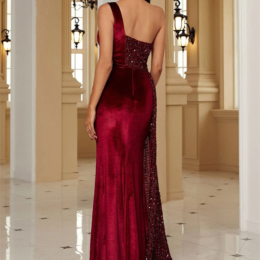 Robe Asymétrique Épaules Nues
