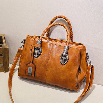 Vintage Oil Wax cuir luxe sacs à main Femmes Sacs