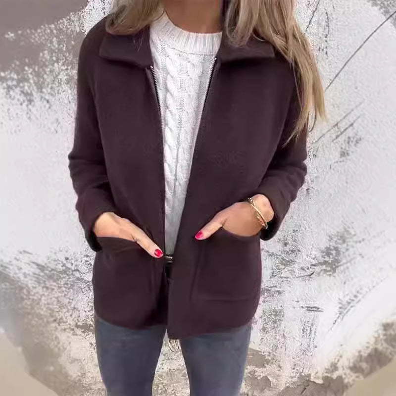 célina Veste Cardigan Élégante en Laine