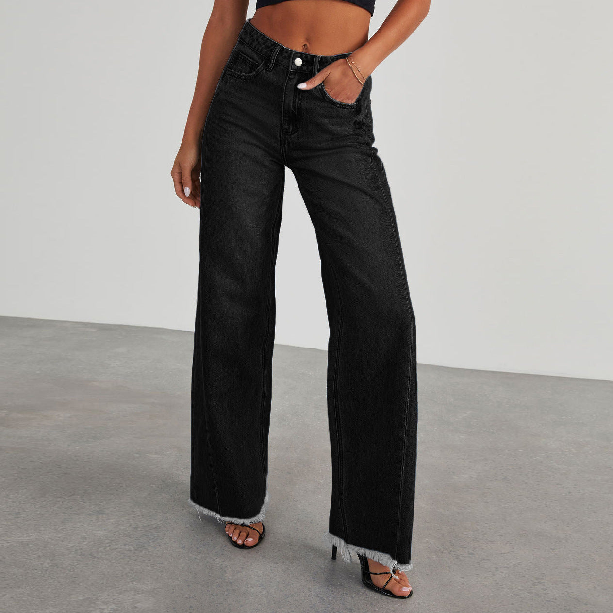 Jean Large à Couture Latérale
