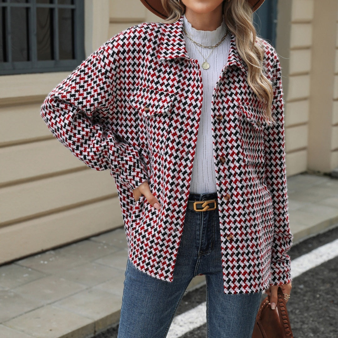 Manteau Court à Carreaux