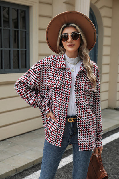 Manteau Court à Carreaux