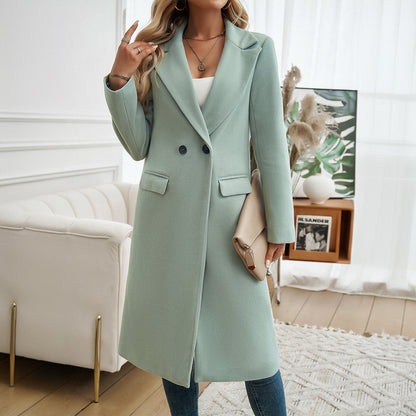 Lady Temperament Commuting Turn-down Collar Coat