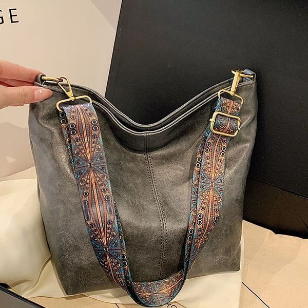 Sac Seau Rétro à Bandoulière avec Grande Capacité pour Femme