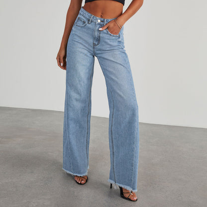 Jean Large à Couture Latérale