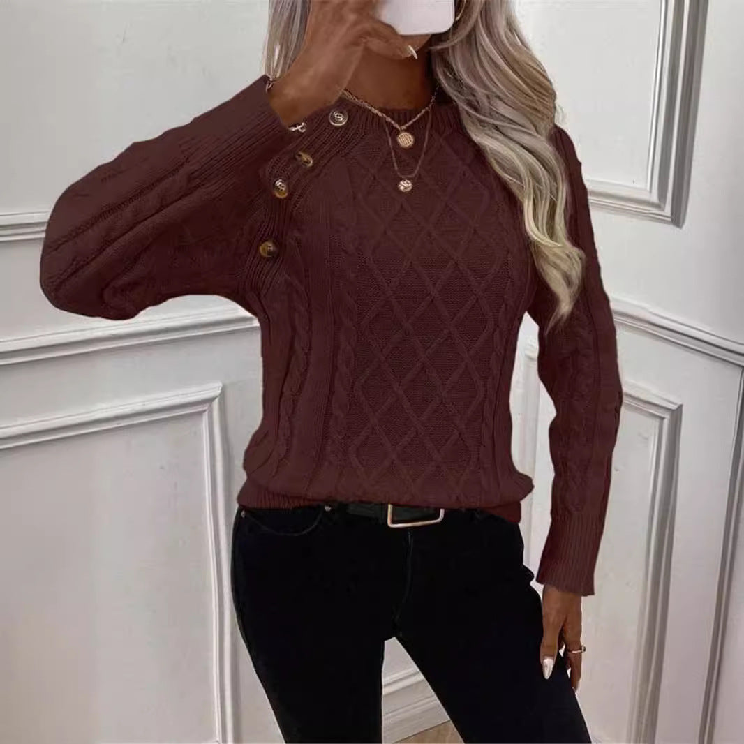 Pull torsadé col rond