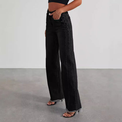 Jean Large à Couture Latérale