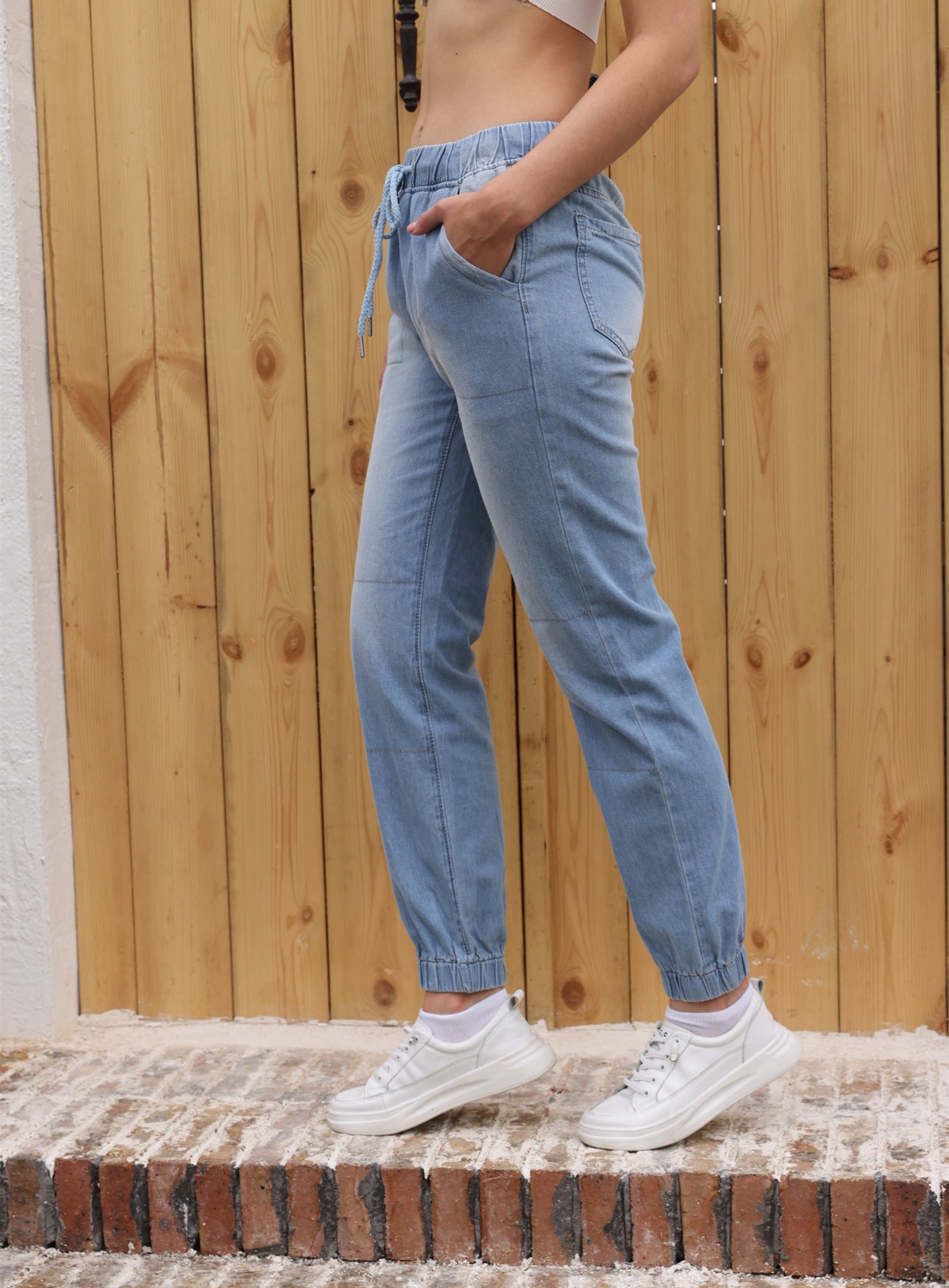 Jean Décontracté Bleu Clair