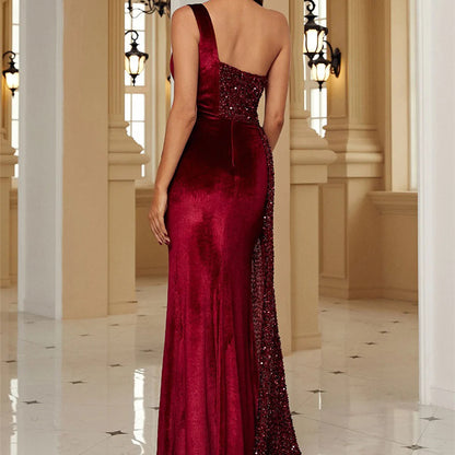 Robe Asymétrique Épaules Nues
